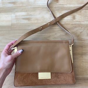Vince Camuto crossbody suede and leather bag